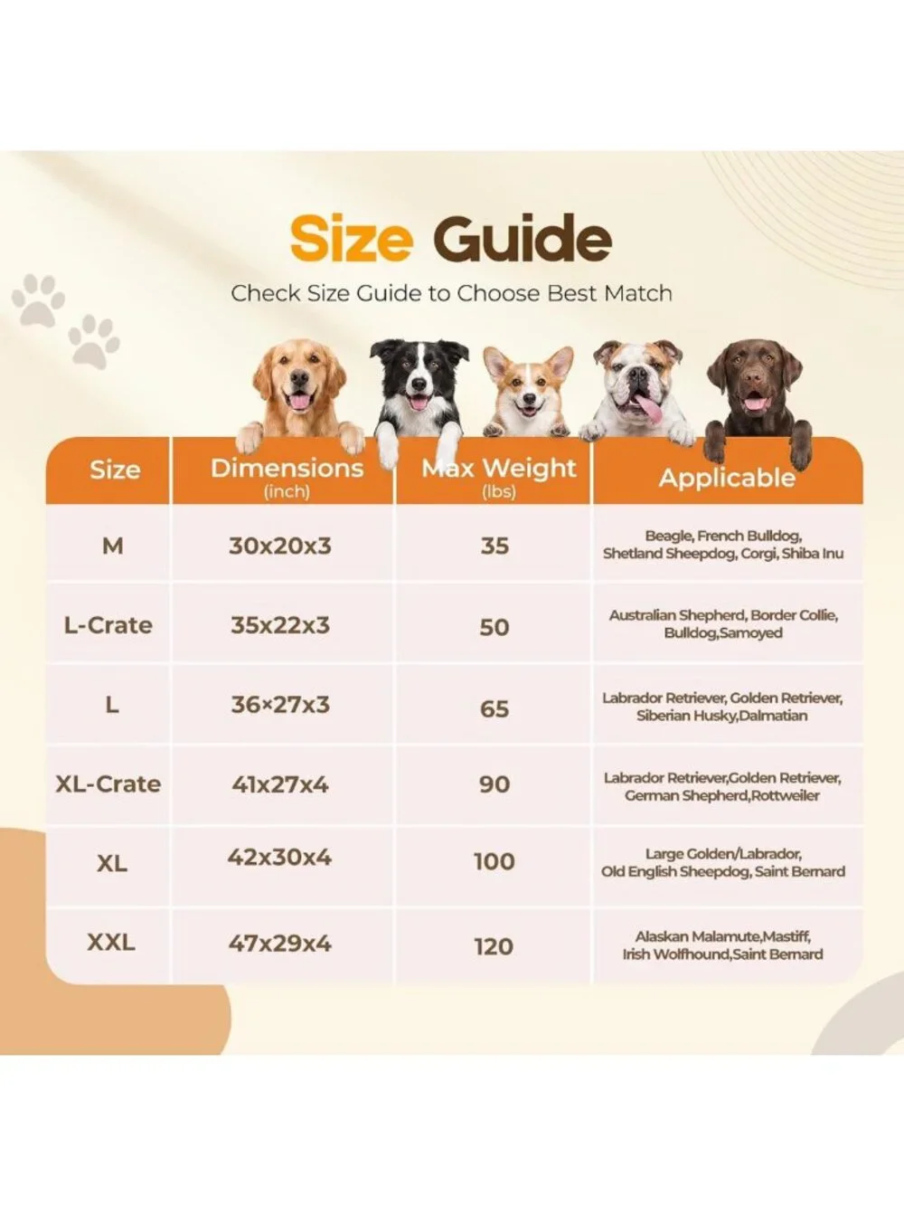 Cozy Waterproof Orthopedic Dog Bed for Large Dogs, Non-Slip, Washable Cover
